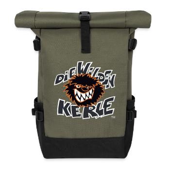 Die Wilden Kerle Logo - Rolltop Rucksack - Olive/Schwarz - Vorne