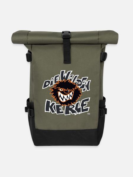 Die Wilden Kerle Logo - Rolltop Rucksack - Olive/Schwarz