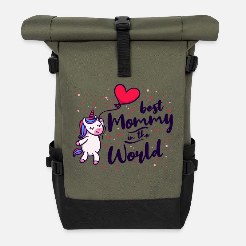 Beste Mama Mutter Muttertag Alles Gute Supermama - Rolltop Rucksack - Olive/Schwarz