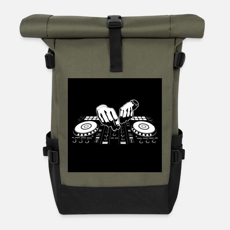 DJ Gesichtsmaske - Rolltop Rucksack - Olive/Schwarz