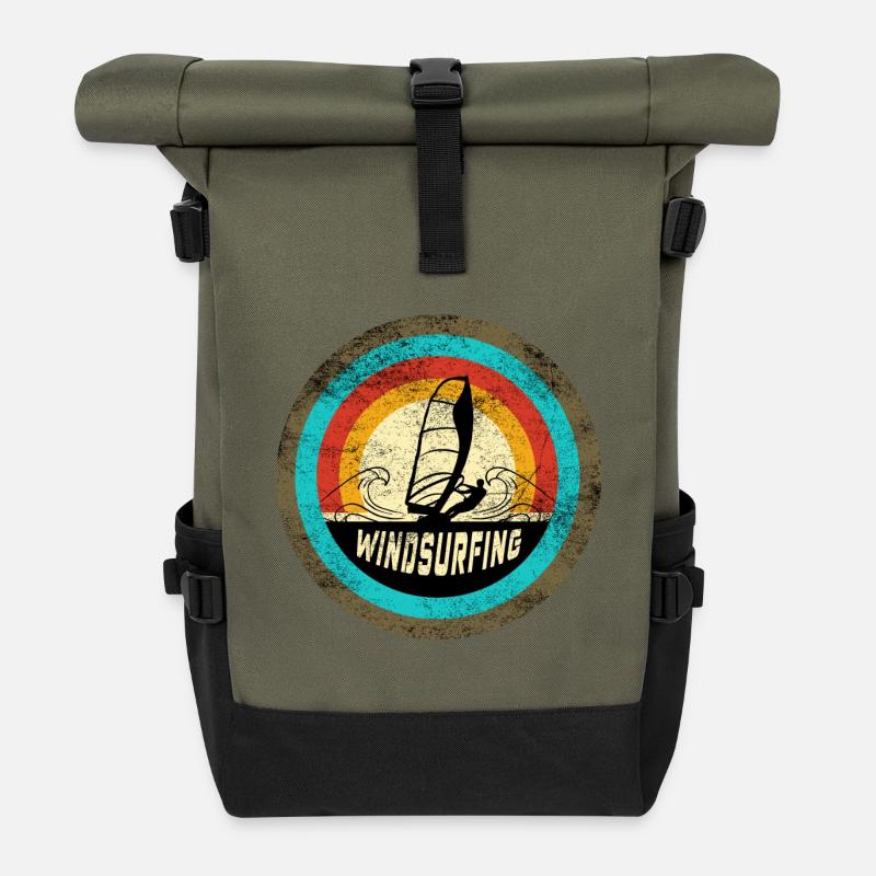 Windsurfing design - Rolltop-rygsæk - oliven/sort
