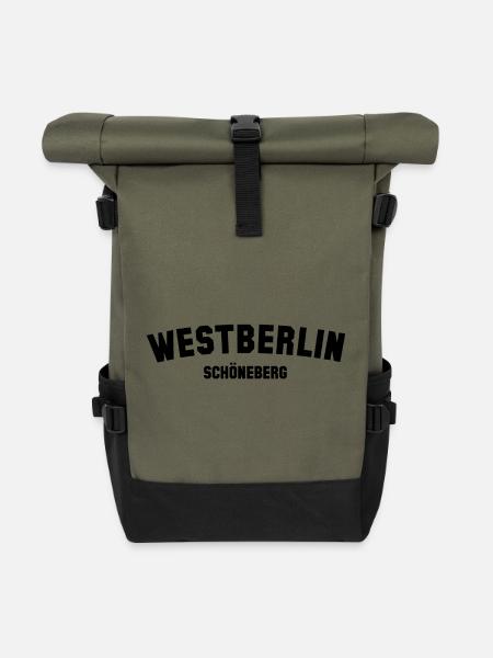 SCHÖNEBERG - Rolltop Rucksack - Olive/Schwarz