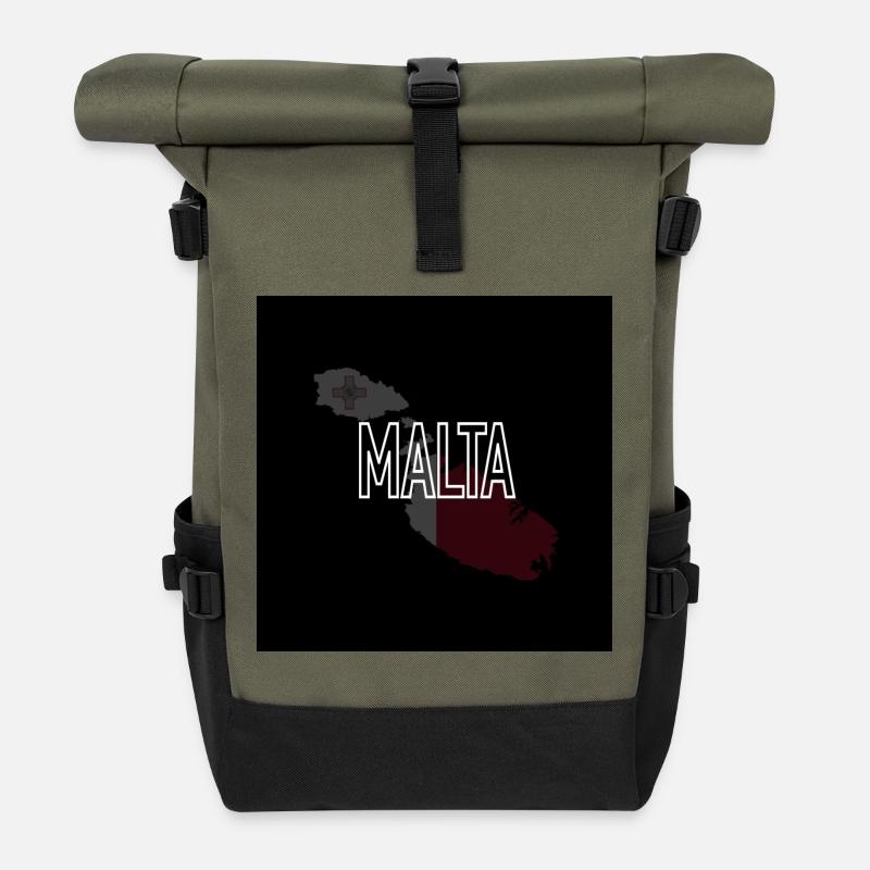 Malta - Rolltop Rucksack - Olive/Schwarz