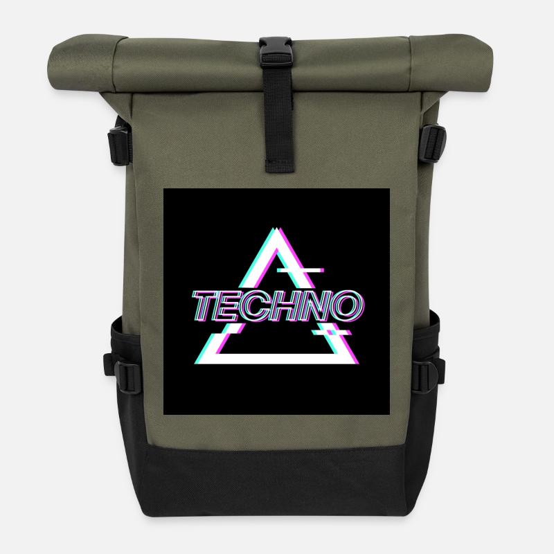 Techno - Rolltop Rucksack - Olive/Schwarz