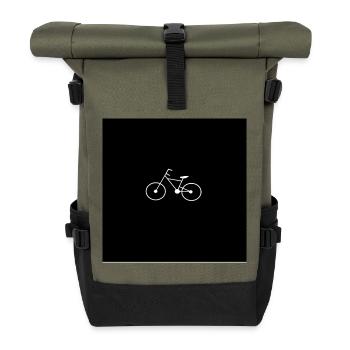 Fahrrad - Rolltop Rucksack - Olive/Schwarz - Vorne