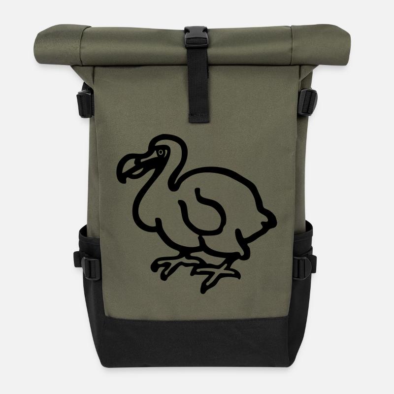 Dodo - Sac à dos roll top - olive/noir