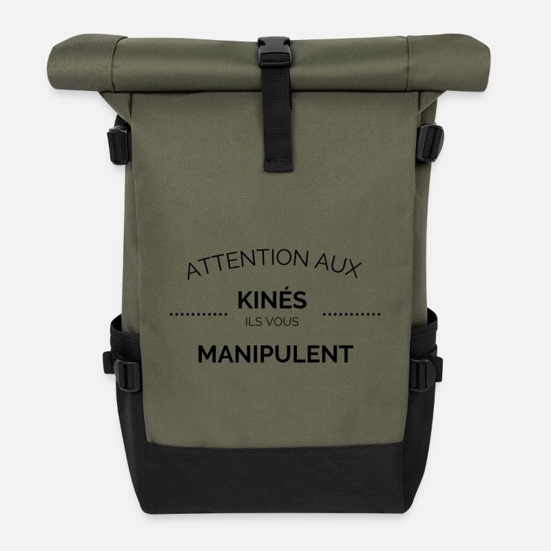 Les kinés vous manipulent ! - Sac à dos roll top - olive/noir