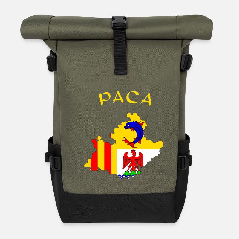 PACA - Sac à dos roll top - olive/noir