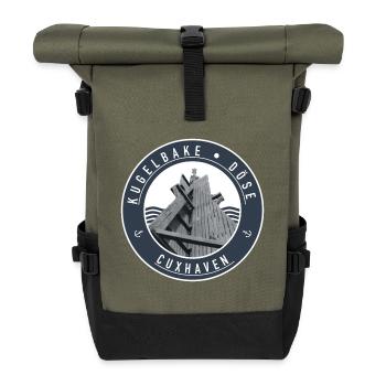 Kugelbake - Döse Cuxhaven - Rolltop Rucksack - Olive/Schwarz - Vorne