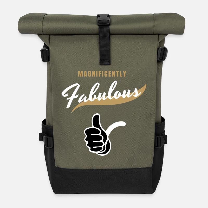 Fabelhafte - Rolltop Rucksack - Olive/Schwarz