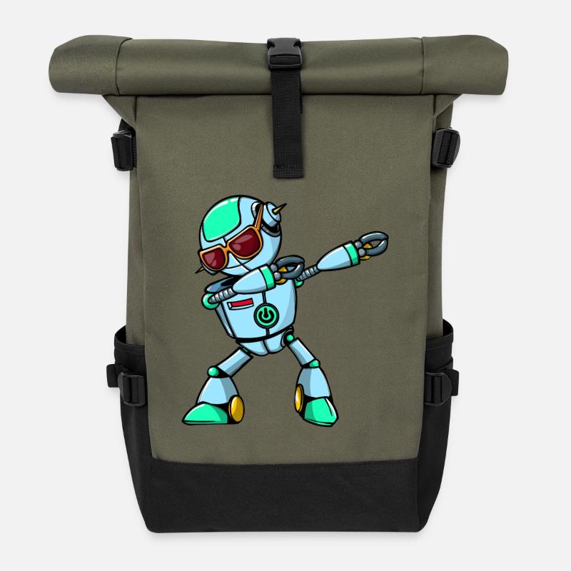 Sunglasses Funny Design Cool Funny - Roll Top Backpack - olive/black