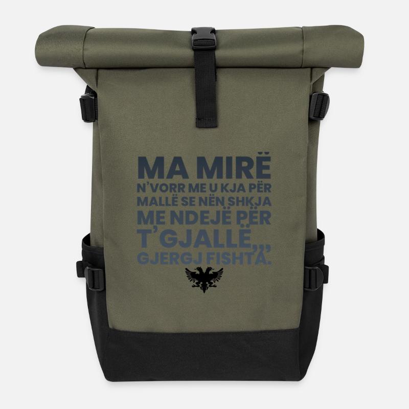 Fishta - Rolltop Rucksack - Olive/Schwarz