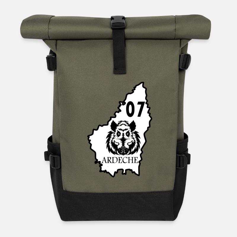 Ardèche - Rolltop Rucksack - Olive/Schwarz
