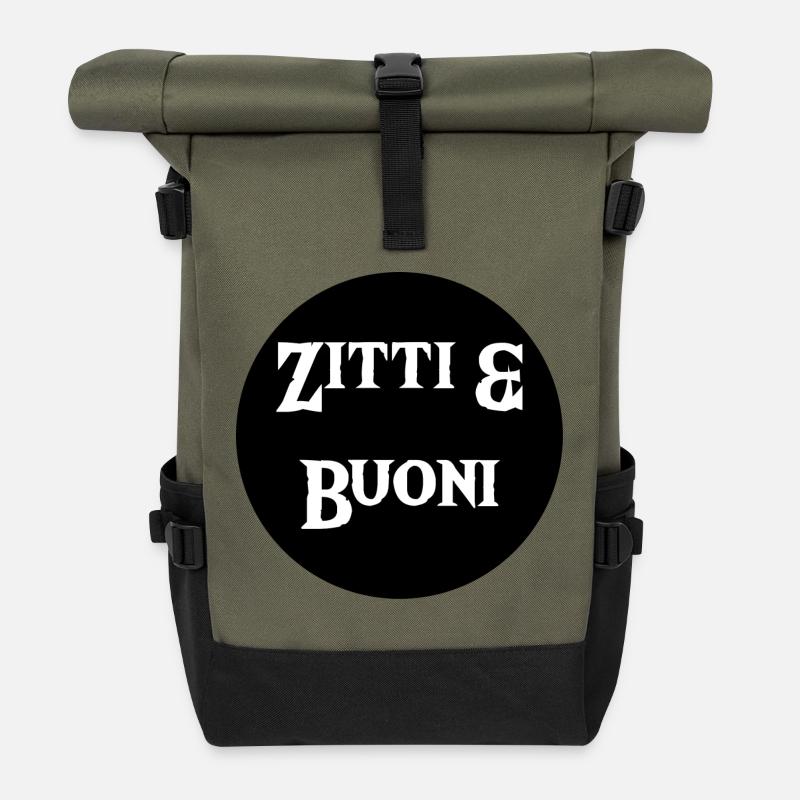 Zitti & Buoni - Rolltop Rucksack - Olive/Schwarz