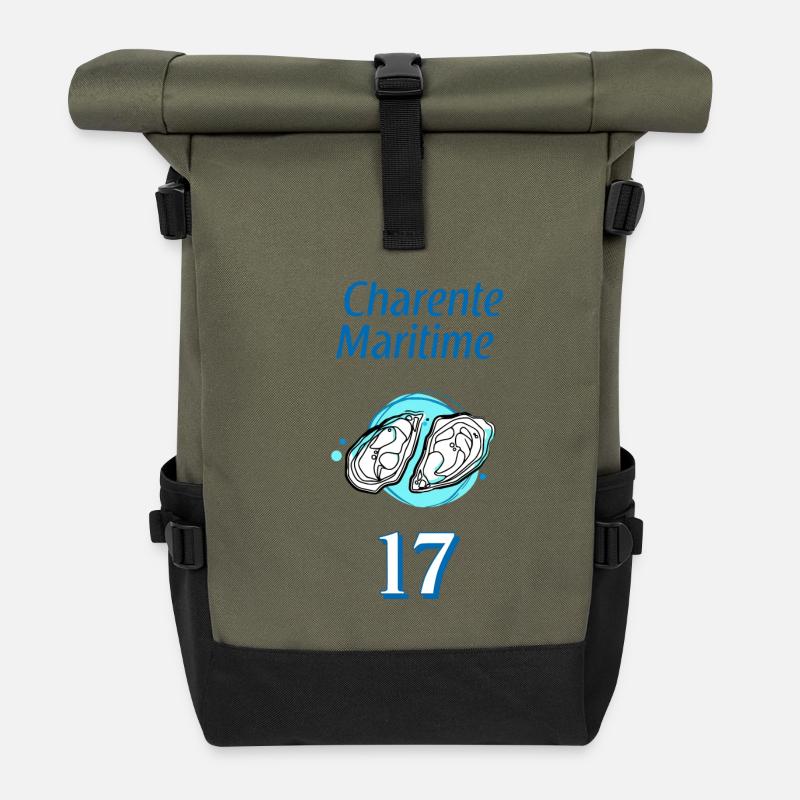 Charente-Maritime - Rolltop Rucksack - Olive/Schwarz