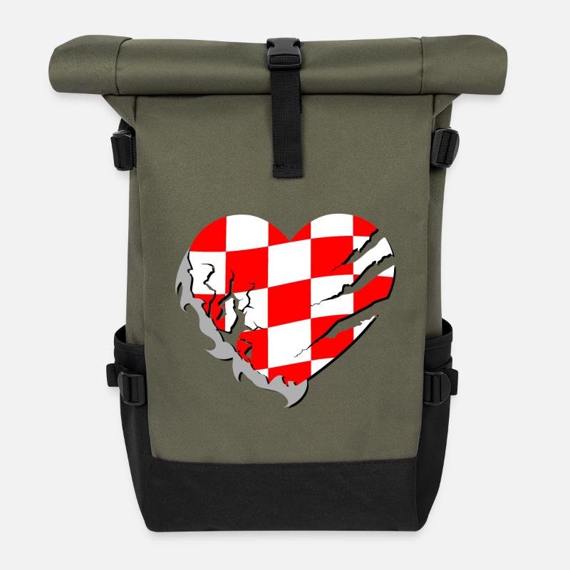 Kroatien - Kroatien - Rolltop Rucksack - Olive/Schwarz