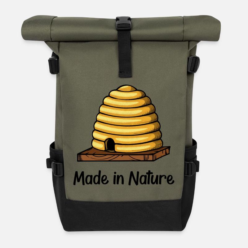 Lebensraum Statement Natur - Rolltop Rucksack - Olive/Schwarz