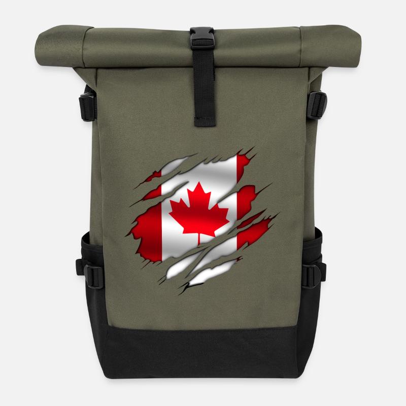 Canada (Canada) - Sac à dos roll top - olive/noir