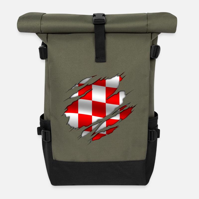 Kroatien - Kroatien - Rolltop Rucksack - Olive/Schwarz