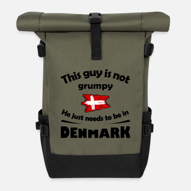 Dänemark - Rolltop Rucksack - Olive/Schwarz