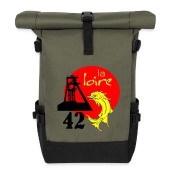 The Loire - Roll Top Backpack - olive/black - Front