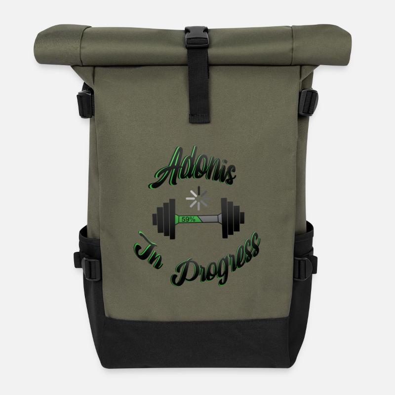 Adonis en cours 2 - Sac à dos roll top - olive/noir