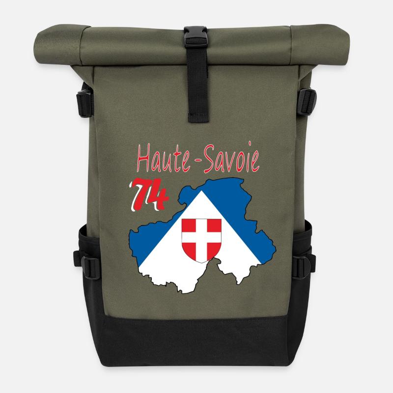 Haute-savoie - Sac à dos roll top - olive/noir