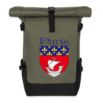 Paris - Rolltop Rucksack - Olive/Schwarz - Vorne