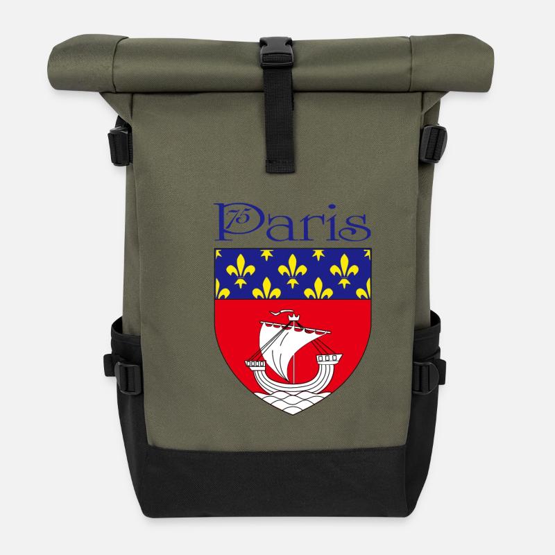 Paris - Rolltop Rucksack - Olive/Schwarz