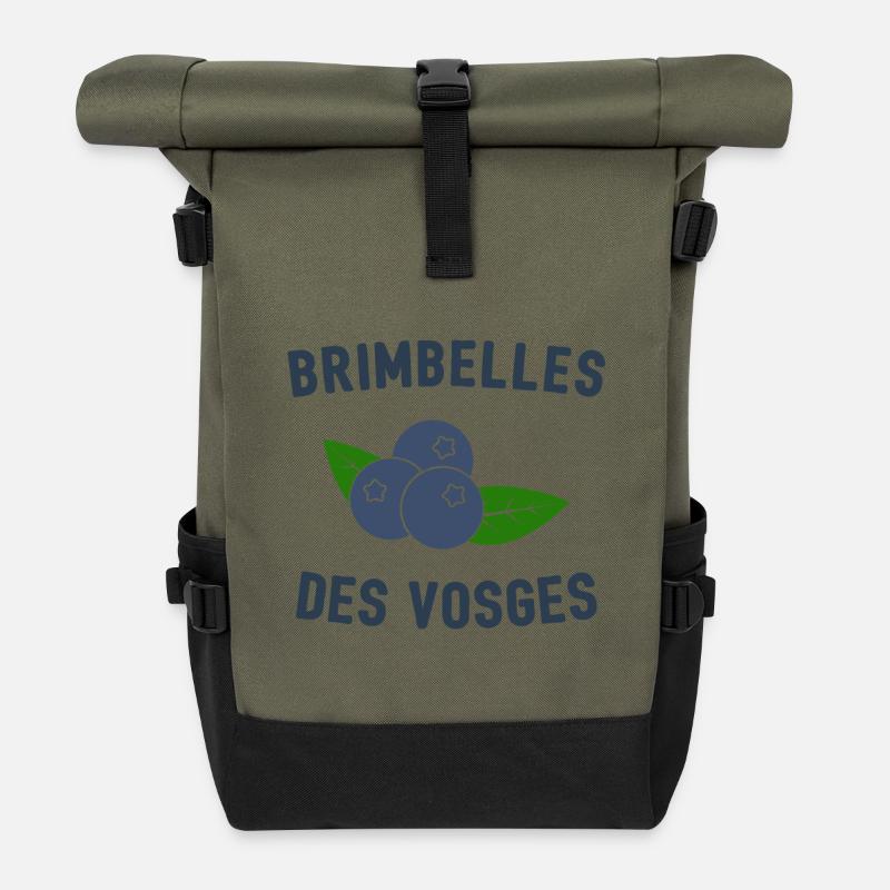 Brimbelles des Vosges - Sac à dos roll top - olive/noir
