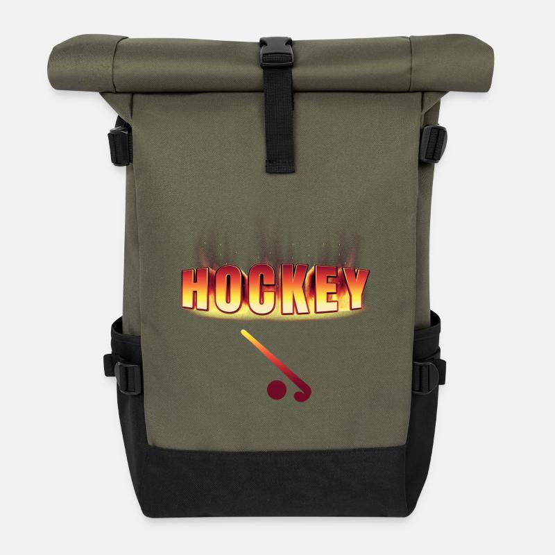 Hockey Design - Rolltop Rucksack - Olive/Schwarz