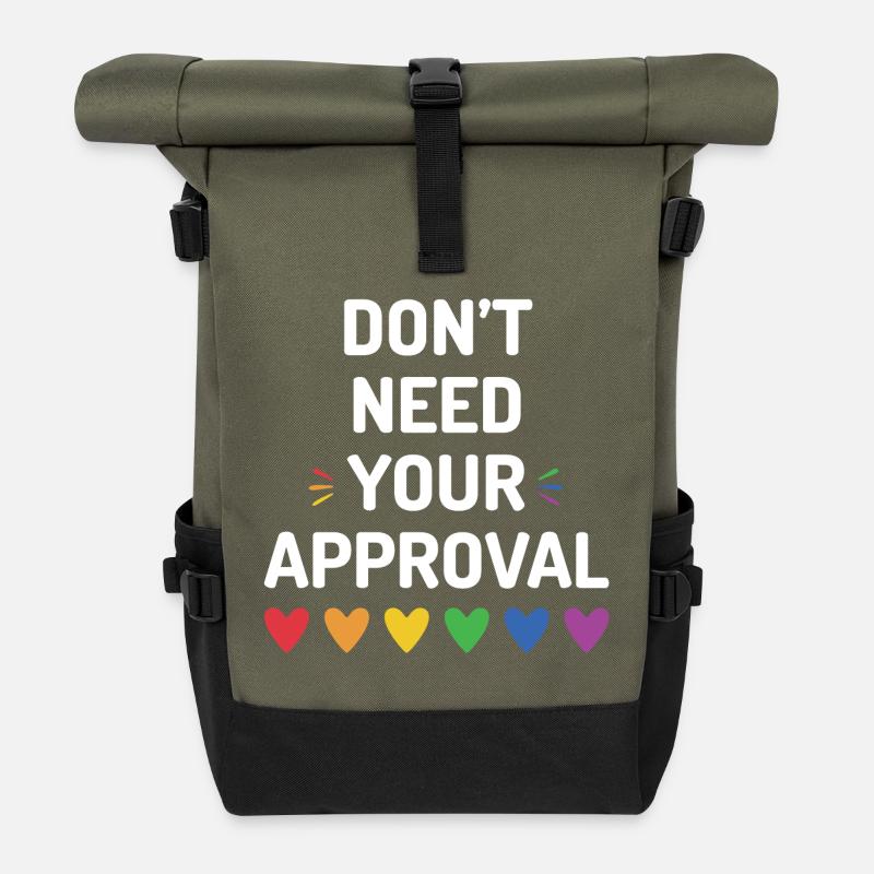 Benötigen Sie nicht Ihre Zustimmung - Rolltop Rucksack - Olive/Schwarz