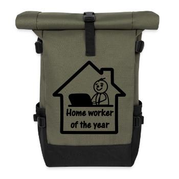 Working from home home worker of the year - Roll Top Backpack - olive/black - Front
