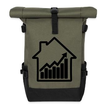 Stock chart for housing market - Roll Top Backpack - olive/black - Front