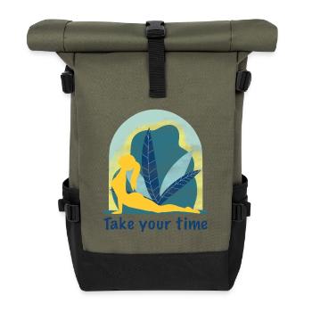 Yoga - Roll Top Backpack - olive/black - Front