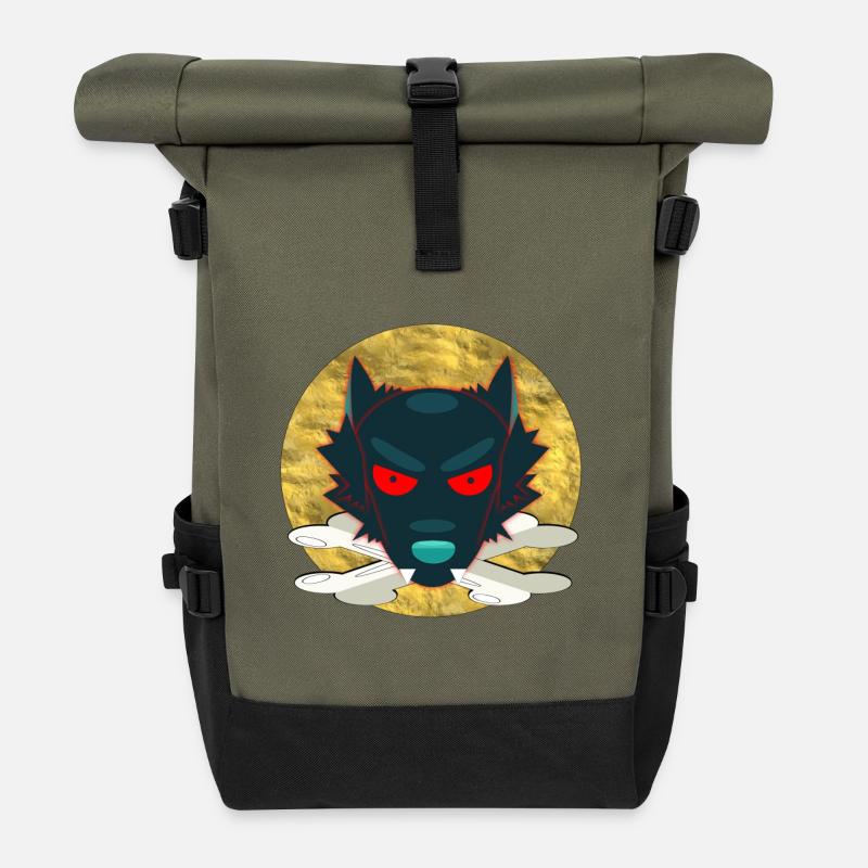 Wolf554 - Rolltop Rucksack - Olive/Schwarz