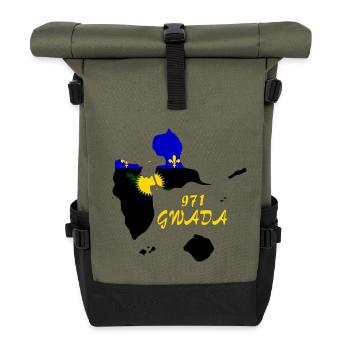 Guadeloupe - Sac à dos roll top - olive/noir - Devant