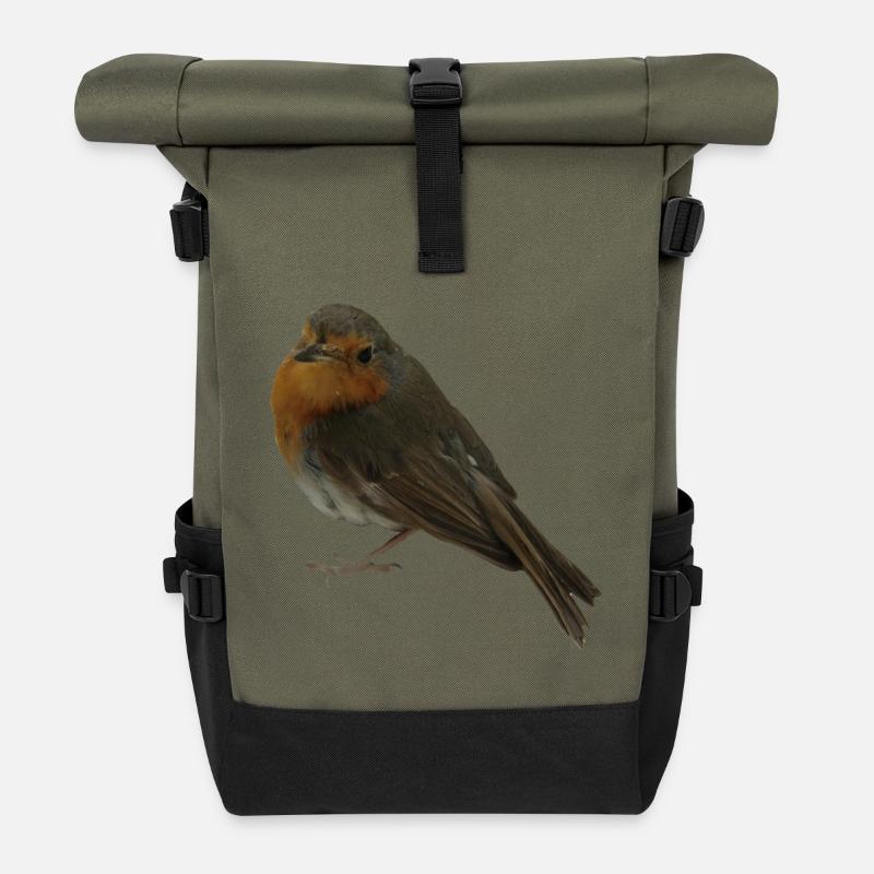 Robin - Roll Top Backpack - olive/black