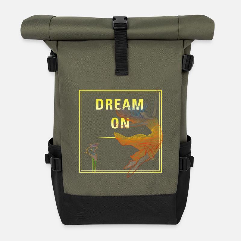 Dream On - Rolltop Rucksack - Olive/Schwarz