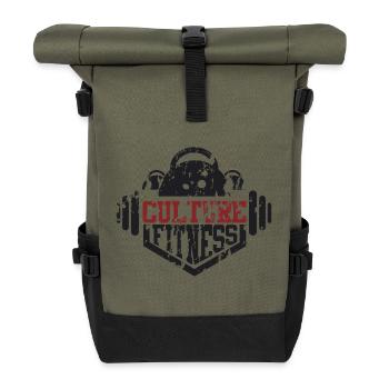 Fitness Culture - Roll Top Backpack - olive/black - Front