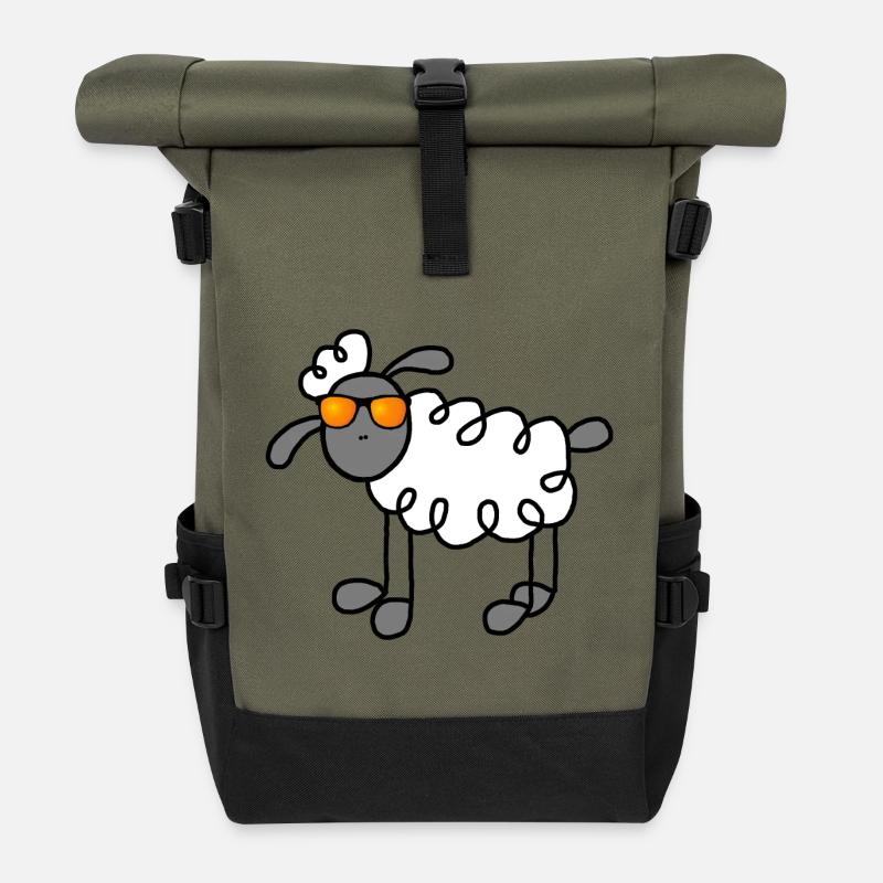 Cool Sheep - Rolltop Rucksack - Olive/Schwarz