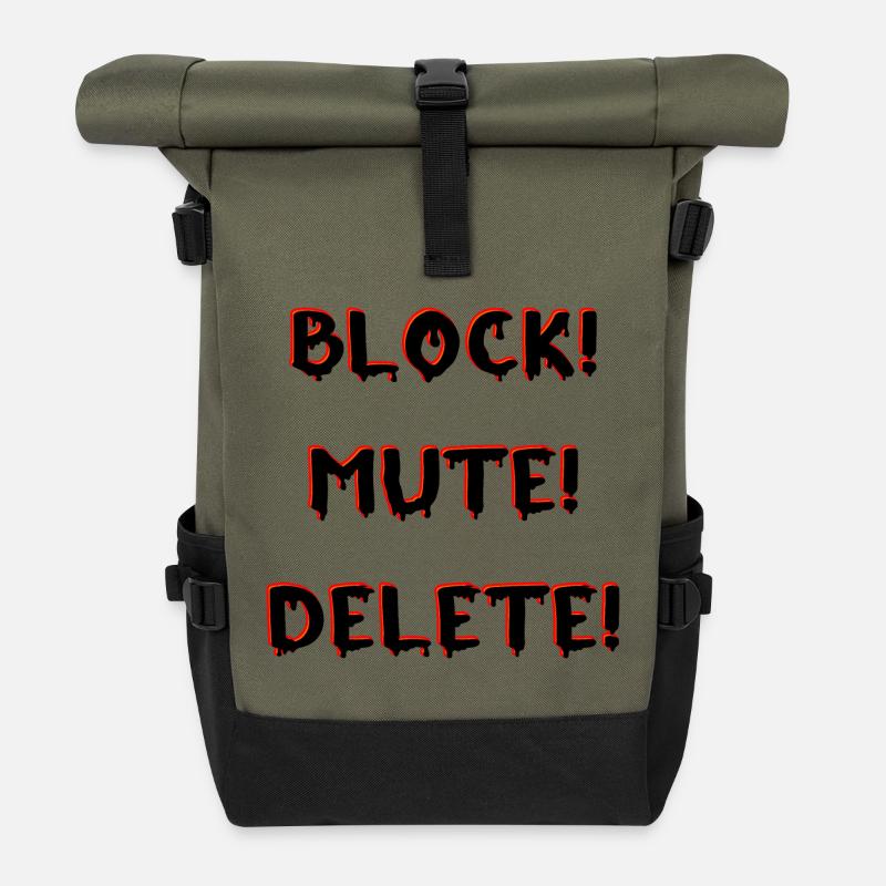 SUPPRESSION DE LA MUETTE DE BLOC - Sac à dos roll top - olive/noir