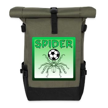 SPINNEN FUßBALL - LINE ART TIERE - Rolltop Rucksack - Olive/Schwarz - Vorne