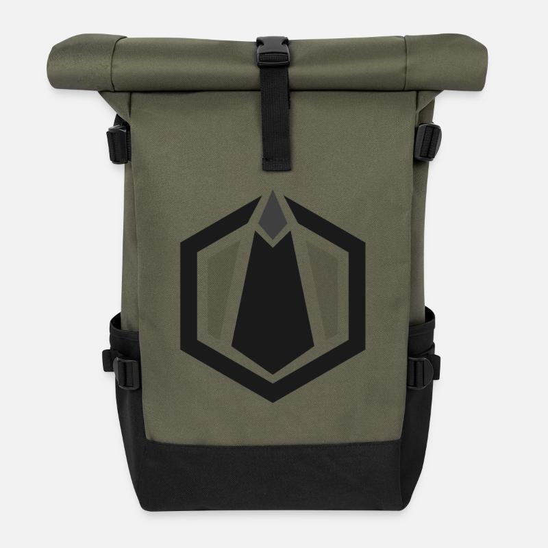 Monolith Logo - Roll Top Backpack - olive/black