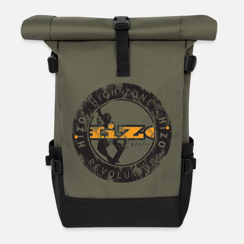 HiZo Revolution - Roll Top Backpack - olive/black