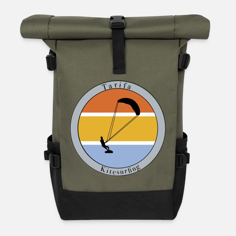 Kitesurfing Taria Logo - Roll Top Backpack - olive/black