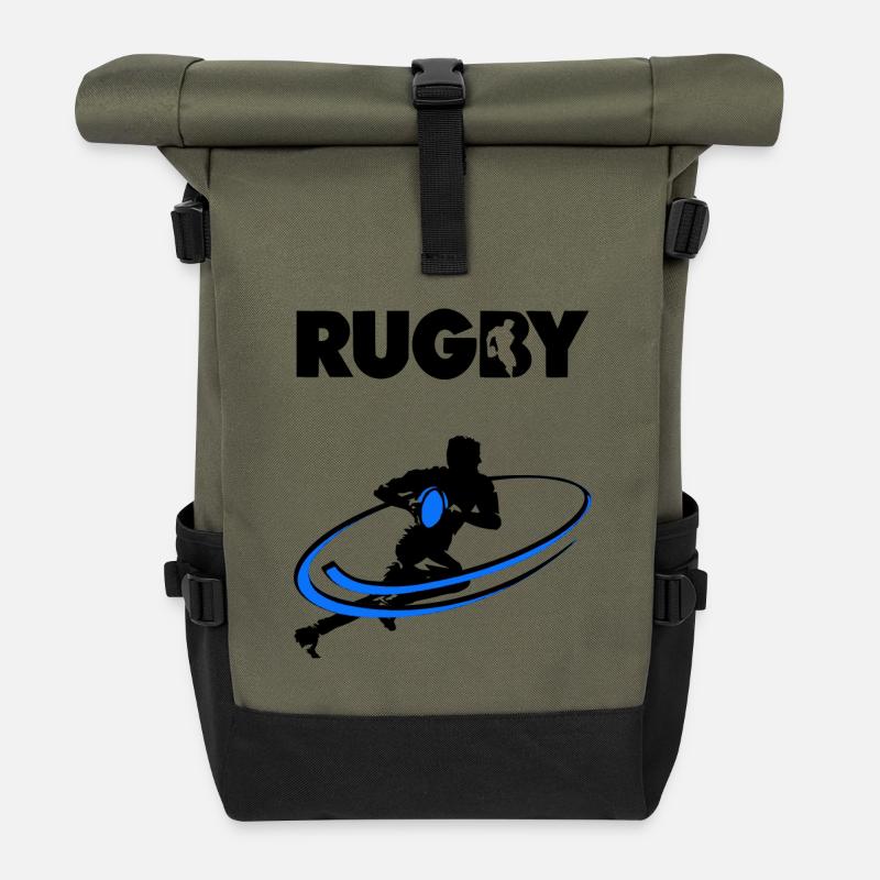 Rugby - Roll Top Backpack - olive/black