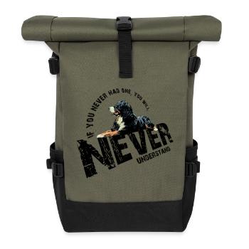 Berner Sennenhund - Rolltop Rucksack - Olive/Schwarz - Vorne