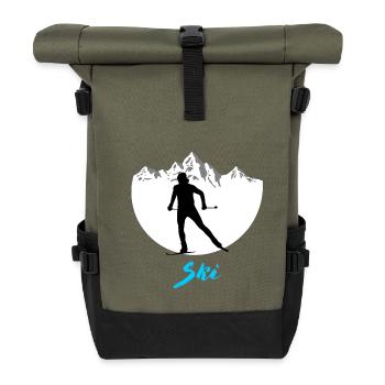Cross-country skiing - Roll Top Backpack - olive/black - Front