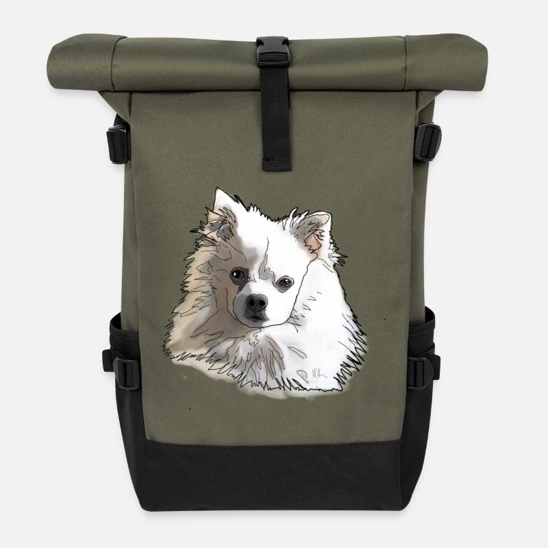 Tranchant - Sac à dos roll top - olive/noir